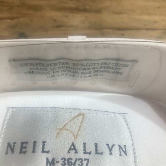 Men’s Brand New White Neil Allyn Wing Tuxedo Shirt - Black Tie - Picture 7 of 8